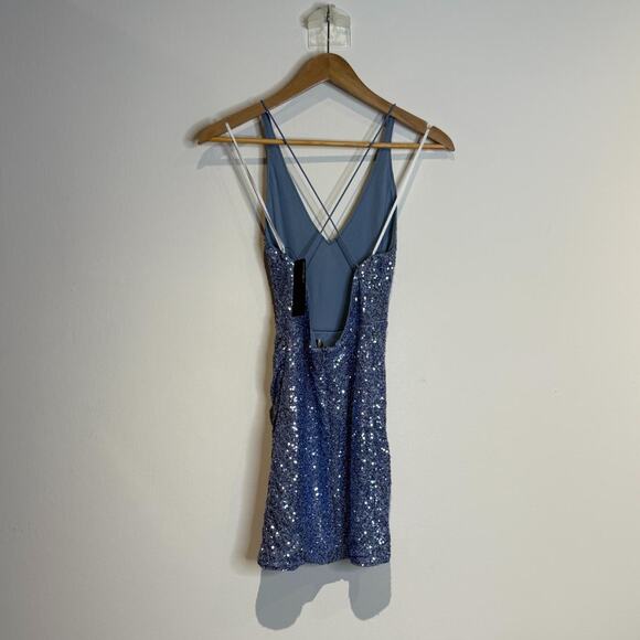 Periwinkle Sequined Dress - Picture 5 of 6
